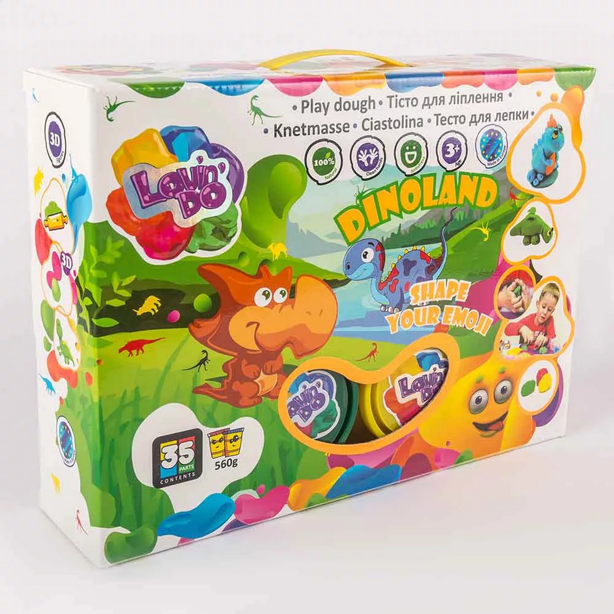 Knete Modellierung Knetmasse Kinder Spielzeug geschenk Idee Dinoland LovinD SET